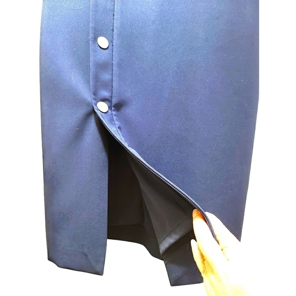 NWT MAGGY London Midi Sleeveless Dress Blue Size 2 - Picture 7 of 13